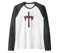 John 3:16 for God So Loved The World Bible Verse avec Croix Manche Raglan