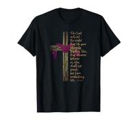 John 3:16 for God So Loved The World Bible Verse avec Croix T-Shirt