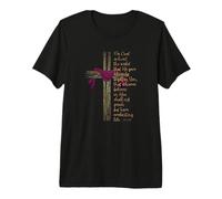 John 3:16 for God So Loved The World Bible Verse avec Croix T-Shirt Haut de Gamme