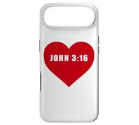 John 3:16 God So Loved The World Bible Verse Reference Heart Coque pour iPhone Air