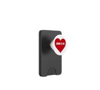 John 3:16 God So Loved The World Bible Verse Reference Heart PopSockets PopWallet pour MagSafe