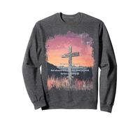 John 3:16 KJV Resurrection Sunday Cross of Jesus Grunge Sweatshirt