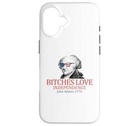 John Adams 1776 Les chiennes Aiment l'indépendance Coque pour iPhone 16