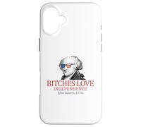 John Adams 1776 Les chiennes Aiment l'indépendance Coque pour iPhone 16 Plus