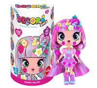 John Adams Decora Girlz | Poupée de Mode Blossom Sticker 'n' Style de 12,7 cm | Blossom Dispose de 44 Accessoires colorés y Compris Une Robe, des Chaussures, Un Sac, Un Peigne, des Feuilles