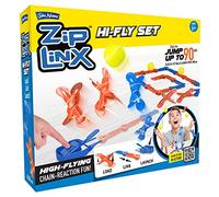John Adams ZipLinx - Ensemble Hi-Fly : réaction en chaîne Volante Amusante. | Action de Domino Saut | Jeux de Domino et de carrelage | À partir de 6 Ans