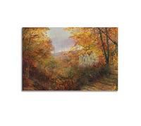 John Atkinson Grimshaw (Une maison dans une clairière) - Impression sur toile moderne - Esthétique - Décoration d'intérieur pour chambre à coucher - 50 x 75 cm