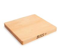 John Boos Chop-N-Slice Series Planche à découper carrée en Bois d'érable 25,4 x 25,4 cm - 2,5 cm d'épaisseur, Bloc de Boucher réversible de 1,8 kg avec Coins faciles et Grain de Bord - Fabriquée aux