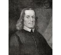 John Bunyan baptisé le 30 novembre 1628 1688. Écrivain anglais et prédicateur puritain. De la Bibliothèque internationale de littérature célèbre publiée vers 1900 Affiche imprimée par Hilary Jane