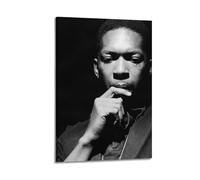 John Coltrane Poster mural sur toile esthétique avec cadre Motif musique et film 40 x 60 cm