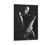 John Coltrane Poster mural sur toile esthétique avec cadre Motif musique et film 40 x 60 cm