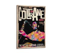 John Coltrane Poster mural sur toile esthétique avec cadre Motif musique et film 40 x 60 cm