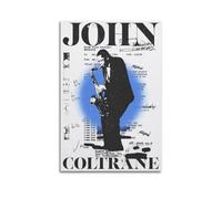 John Coltrane Poster mural sur toile sans cadre Motif musique et film 40 x 60 cm