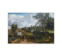 John Constable Painter Work (Flatford Mill) Impression sur toile Peinture murale Décoration d'intérieur moderne Idée cadeau 60 x 90 cm