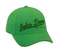 JOHN DEERE Casquette de baseball avec inscription 3D verte - Taille unique - Sergé de coton - Boucle argentée, vert, taille unique