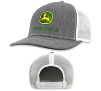John Deere Casquette de baseball Casquette de camionneur Casquette de baseball actuelle Chapeau de camionneur Broderie Ywgr Gris chiné/blanc, Gris chiné/blanc, Taille unique