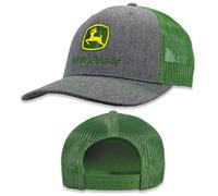 John Deere Casquette de baseball Chapeau de camionneur 13083346Hggr Casquette de baseball actuelle Chapeau de camionneur Broderie de marque Ywgr, Gris chiné/vert, Taille unique