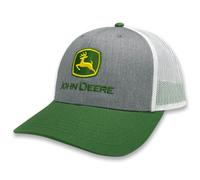 John Deere Casquette de baseball Trucker Hat 13083347Hggrwh Casquette de baseball actuelle Chapeau de camionneur Broderie de marque Ywgr, Gris chiné/vert/blanc, Taille unique