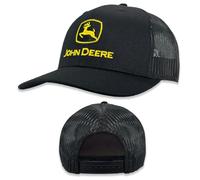 John Deere Casquette de baseball Trucker Hat 13083344Bk Casquette de baseball actuelle Chapeau de camionneur brodé Bkyw Noir, noir, Taille unique