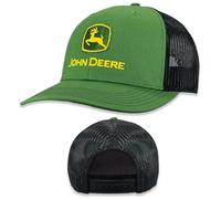 John Deere Casquette de baseball Trucker Hat 13083346Grbk Current Casquette de camionneur Chapeau de camionneur Broderie Gryw Vert/Noir, vert/noir, Taille unique