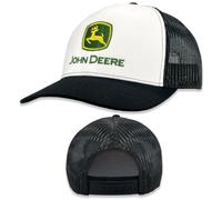 John Deere Casquette de baseball Trucker Hat 13083346Whbk Current Casquette de camionneur Chapeau de camionneur Broderie Ywgr Blanc/Noir, blanc/noir, Taille unique