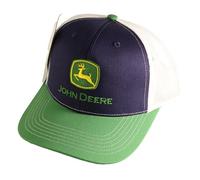 John Deere Casquette de baseball Trucker Hat 13083347Nvgrwh Casquette de baseball actuelle Chapeau de camionneur Broderie de marque Ywgr, Bleu marine/vert/blanc, Taille unique