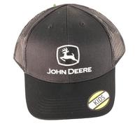 John Deere Casquette de baseball Trucker Hat 53083345Bk Youth Current Baseball Cap Trucker Hat Trademark BKWH Noir, noir, Taille unique