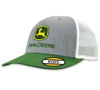 John Deere Casquette de baseball Chapeau de camionneur 53083347Hggrwh Casquette de baseball actuelle pour jeunes Chapeau de camionneur Marque déposée Broderie Ywgr, Gris chiné/vert/blanc, Taille