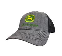 John Deere Casquettes Chapeau en maille Oxford gris à 6 panneaux, camouflage