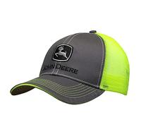 John Deere Casquette Snapback Gris Charbon – Dos en Mesh Jaune Néon – 13080411CH00