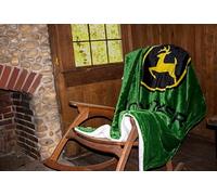 John Deere Couverture en polaire avec envers sous licence Vert 127 x 178 cm