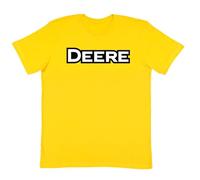 John Deere Deere Bold Text T-shirt à manches courtes pour homme, doré, Taille M