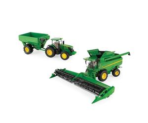 John Deere Échelle 1/32 S780 Combiner avec tête à Grain 7290R Tracteur Chariot à Grains