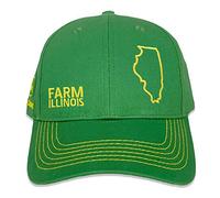 John Deere Farm State Pride Full Twill Hat-Green and Yellow-Illinois
