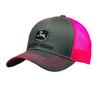 John Deere Grey with Neon Pink Mesh Snapback Hat - 23080418CH00