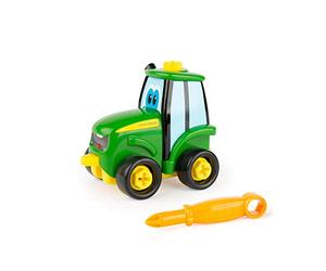 John Deere Je construis Mon ami Johnny, Jouets de Construction pour Les Tout-Petits, Jouets à Pousser pour Les Enfants, Jouet de la Ferme, Jouet à Pousser pour garçons et aux Filles de 3 Ans +