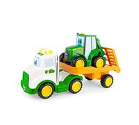 John Deere Johnny et sa Dépanneuse, Ensemble de Jouets pour Tracteur de Transport, Ensemble de Ferme pour Les Tout-Petits, Jouet à Pousser adapté aux garçons et aux Filles de 18 Mois, 2, 3 Ans +