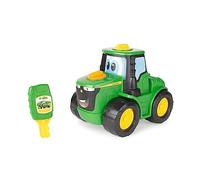 John Deere Johnny Tracteur Key & Go de Tracteur Jouet interactif 15 Fonctions - Roule, s'allume, émet des Sons, Change de Visage - Jouets éducatifs pour garçons et Filles 18 Mois et Plus