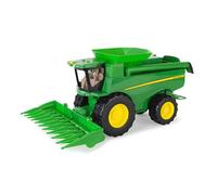 John Deere Kids Light and Sounds Combine, Moissonneuse batteuse Jouet avec lumières et Sons, véhicule de Ferme à Roues Libres, Barre de Coupe Repliable et goulotte Mobile, dès 3 Ans