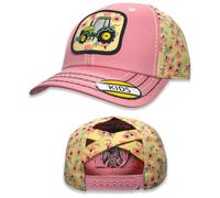 John Deere Kids Tractor Pony Tail Baseball Cap Hat Pink