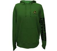 John Deere Men's NRLAD Pullover Hoodie-Green-Medium