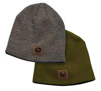 John Deere Package of 2 Stocking Caps Gray and Olive Green Beanies