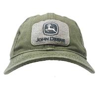 John Deere Patch Logo Olive Green Twill Canvas Hat