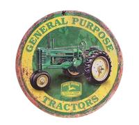 John Deere Plaque en métal 45,7 cm avec motif tracteur à usage général, vert