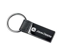 JOHN DEERE Porte-clés en cuir avec logo, Noir , taille unique