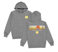 JOHN DEERE Sweat à capuche gris à manches longues avec logo et imprimé « Nothing Runs Like a Deere » dans le dos pour agriculteurs et fans, gris, S