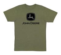 John Deere T-shirt à manches courtes pour homme Trademark Logo Core, vert olive, Taille M