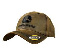 John Deere Toddler Kids Oilskin Cap-Brown-Os