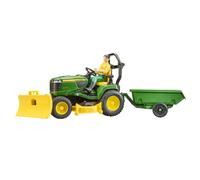 John Deere X949 Mowing Tractor with Trailer and Figure