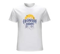 John Denver Take me Home Country Roads Men's T Shirt Guitar Music T-Shirt WhiteM